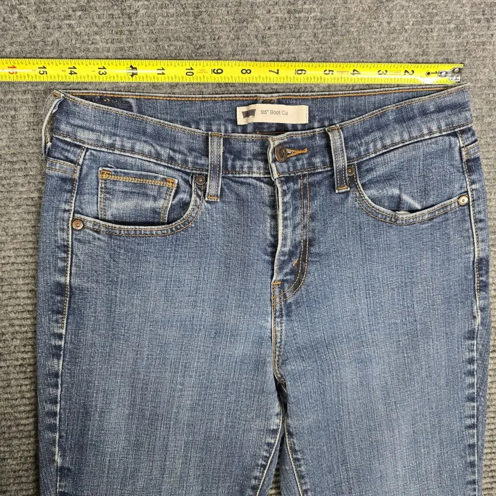 Levi’s 515 Boot Cut Jeans Womens 6M 29x31 Blue Stretch Denim Mid Rise